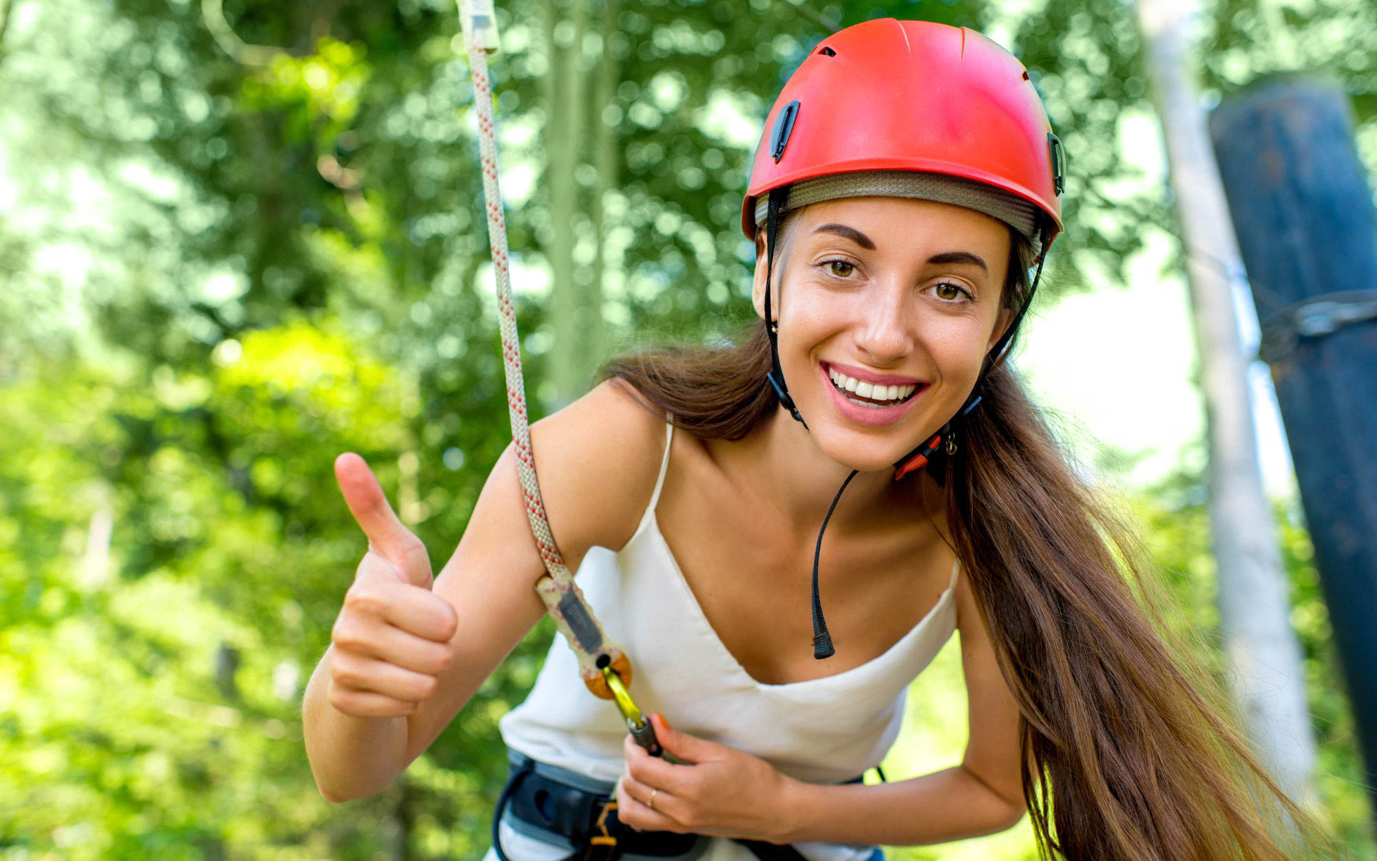 Tyrolienne à virage