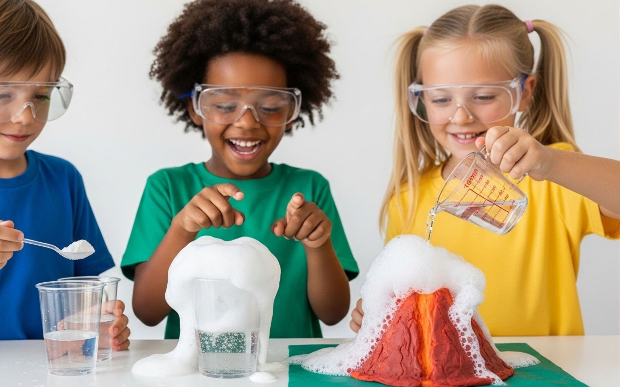 expérience volcan enfants